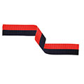 Black & Red Medal Ribbon 22mm