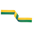 Green & Yellow Medal Ribbon 22mm