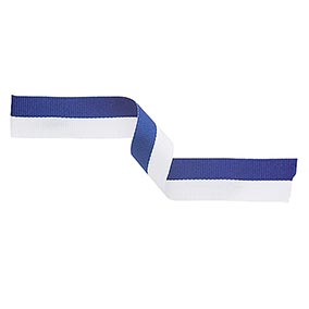 Blue & White Medal Ribbon 22mm