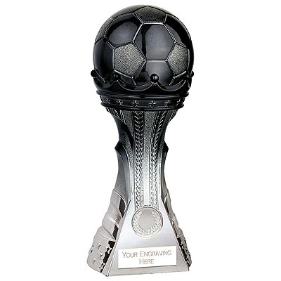 King Football Award Black to Silver 220mm