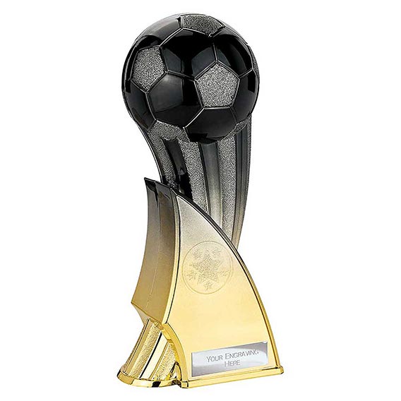 Firestorm Black Football Trophy 19cm