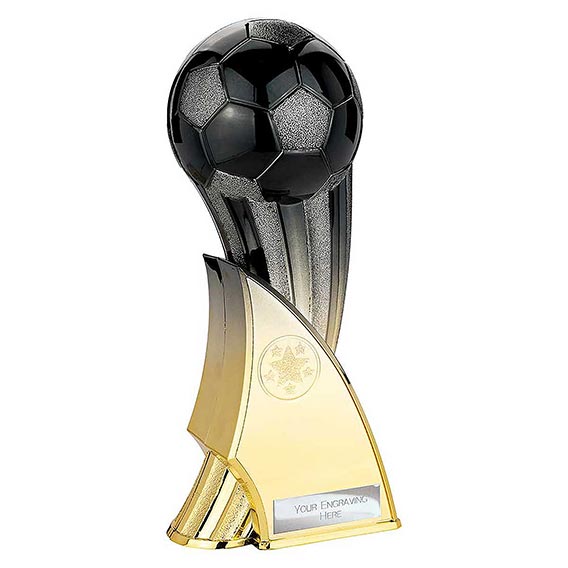 Firestorm Black Football Trophy 22cm