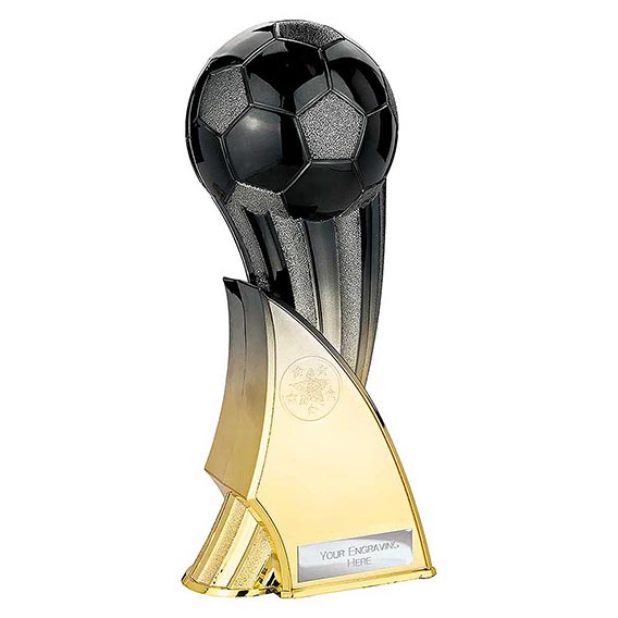Firestorm Black Football Trophy 24cm