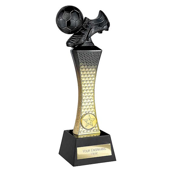 Raider Black Gold Boot Ball Trophy 260mm
