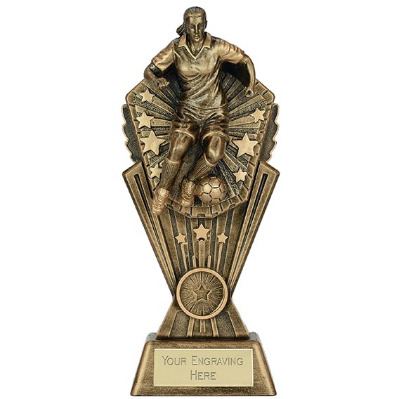 Antique Gold Cosmos 3D Female Football 215mm