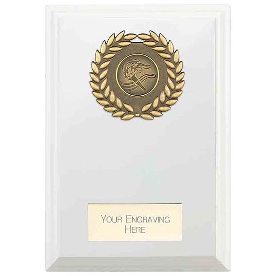 Reward Wreath White Plaque 175mm