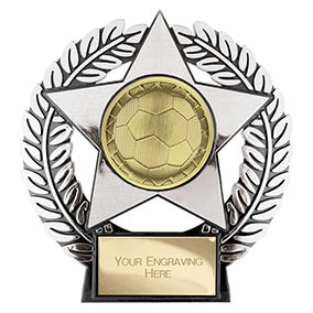 Silver Emperor Star Football Trophy 120mm