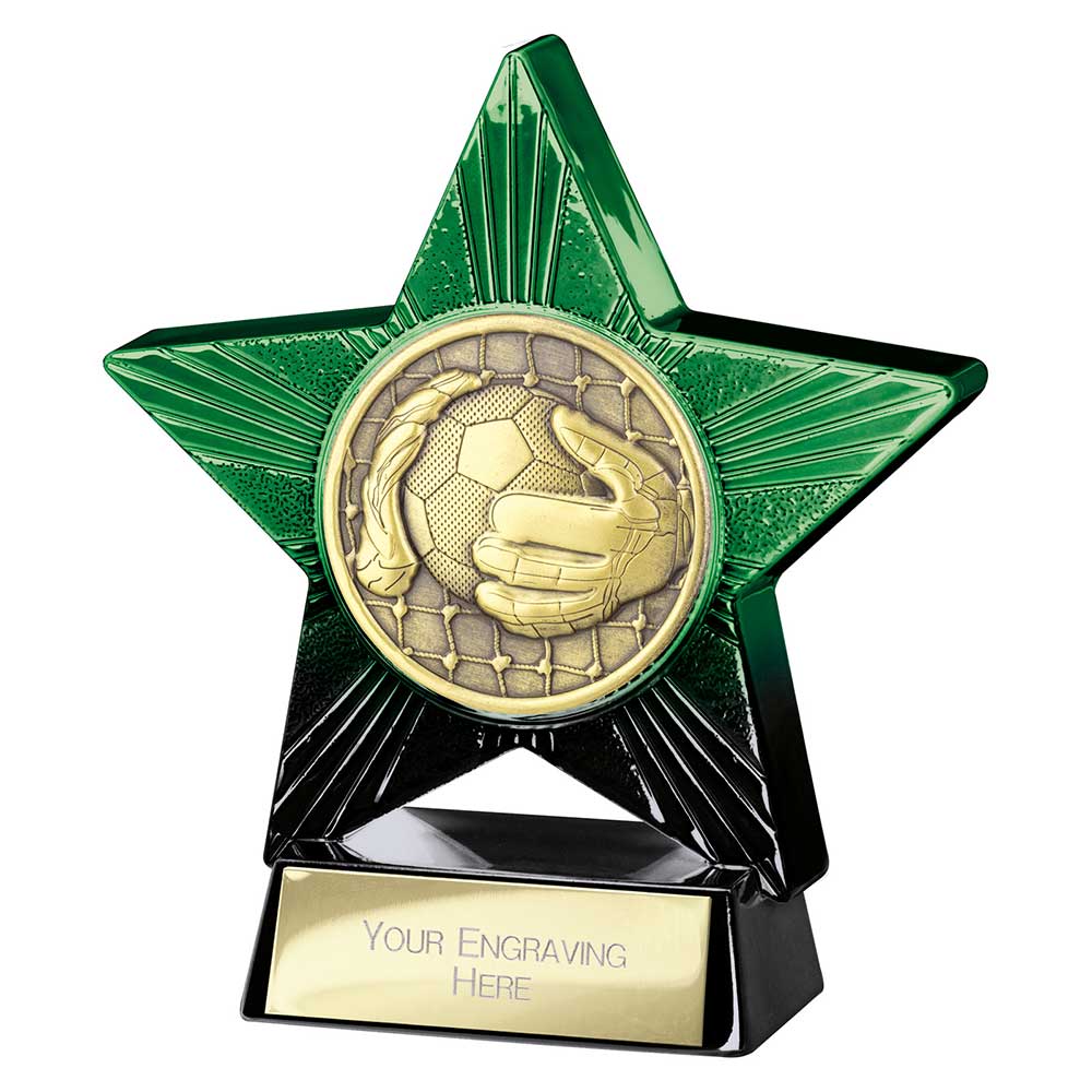 Green Superstar Goalkeeper Trophy 110mm