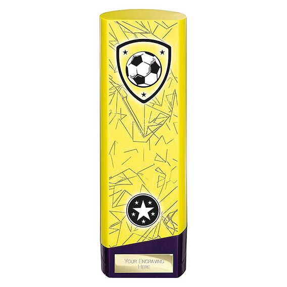 Yellow Prime Football Trophy 220mm