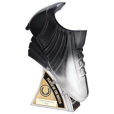 Power Boot Player of the Match Black to Silver 250mm 