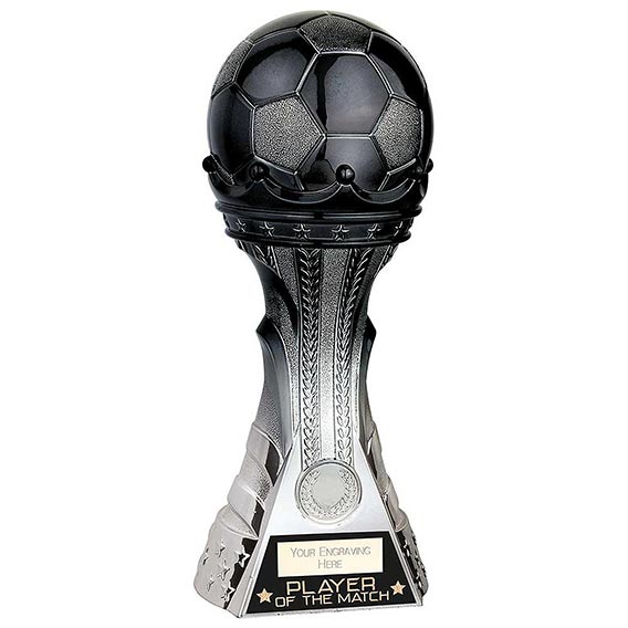 King Player of the Match Award Black to Silver 250mm