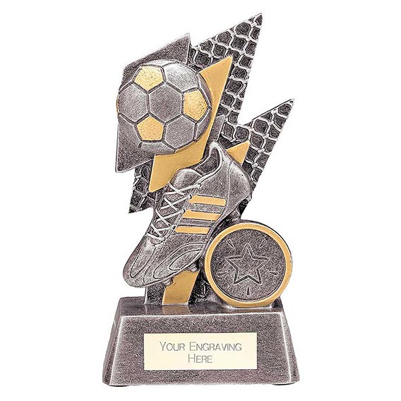 Strike Bolt Boot Ball Trophy 13cm