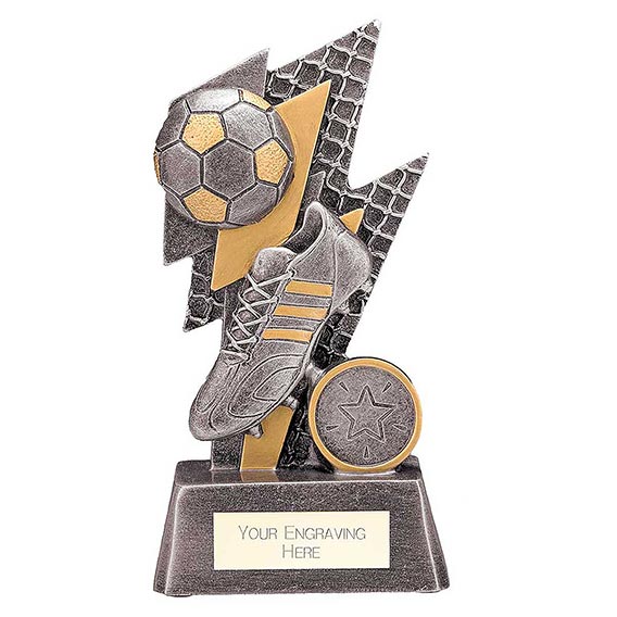 Strike Bolt Boot Ball Trophy 15cm