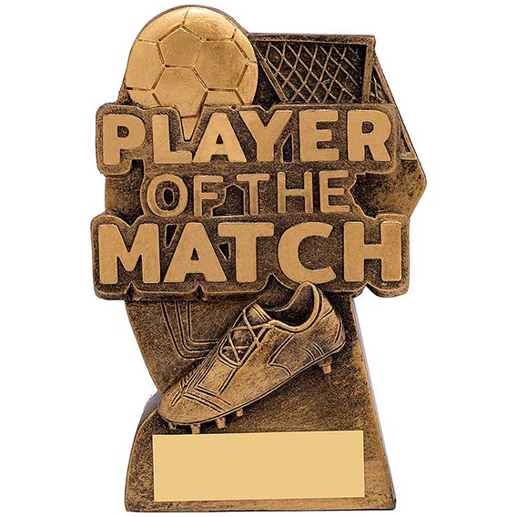 Gold Player of the Match Trophy 18cm