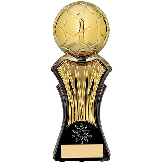 Strike Force Bright Gold Football Trophy 19cm