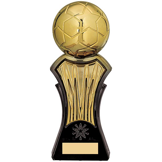 Strike Force Bright Gold Football Trophy 22cm