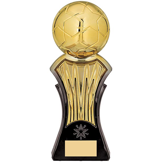 Strike Force Bright Gold Football Trophy 25cm