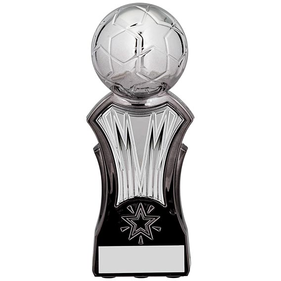 Strike Force Bright Silver Football Trophy 16cm