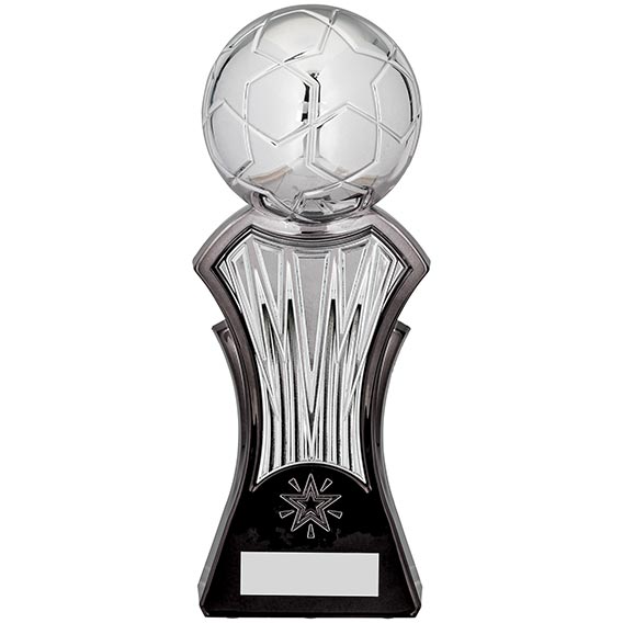 Strike Force Bright Silver Football Trophy 22cm
