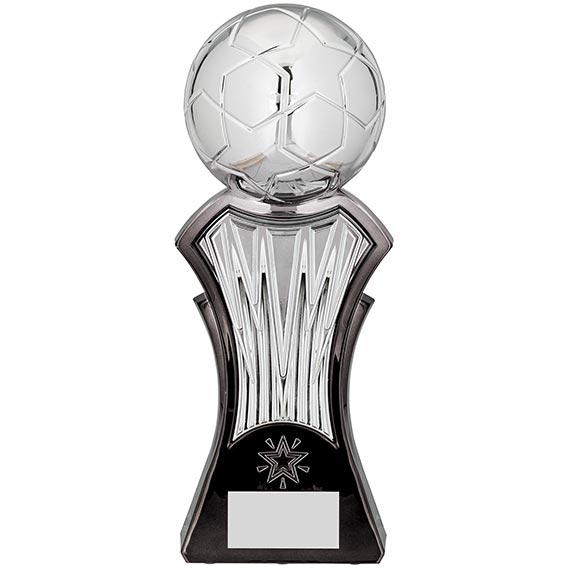 Strike Force Bright Silver Football Trophy 25cm