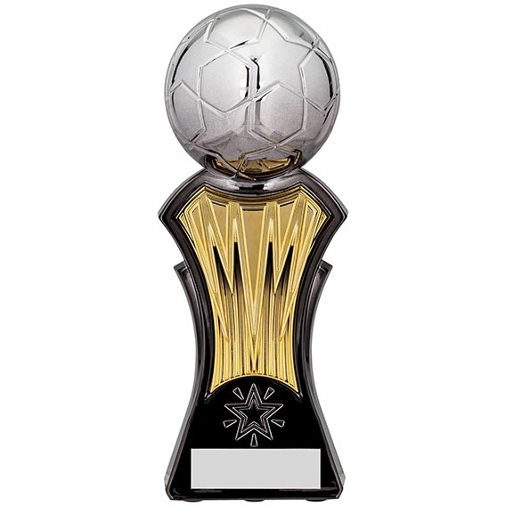 Strike Force Silver Gold Football Trophy 19cm