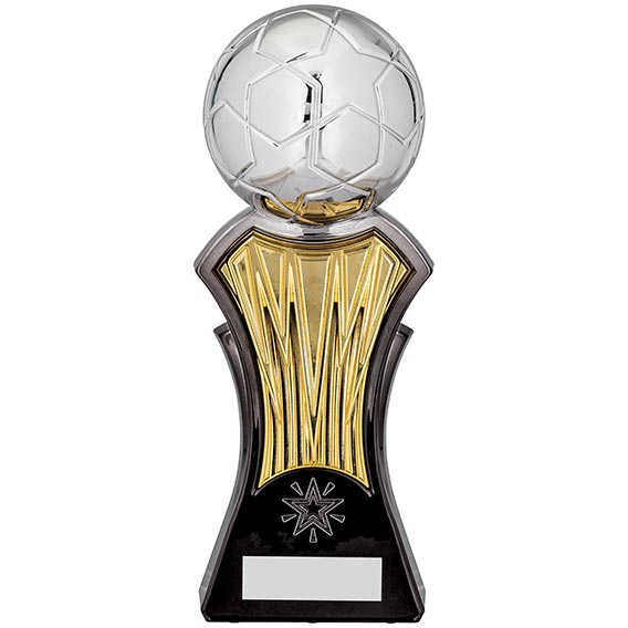 Strike Force Silver Gold Football Trophy 22cm