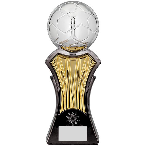 Strike Force Silver Gold Football Trophy 25cm