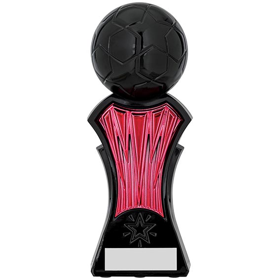 Strike Force Black Pink Football Trophy 19cm