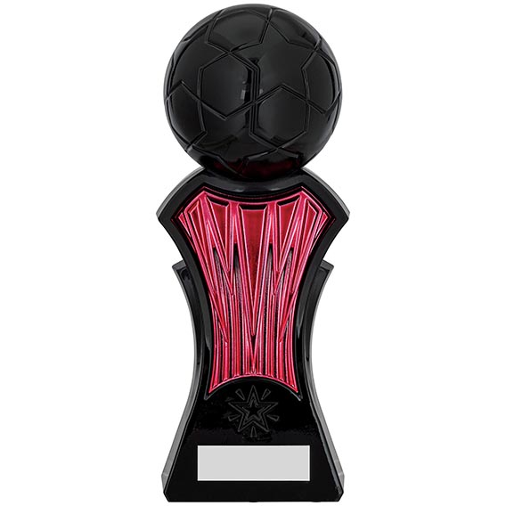 Strike Force Black Pink Football Trophy 22cm