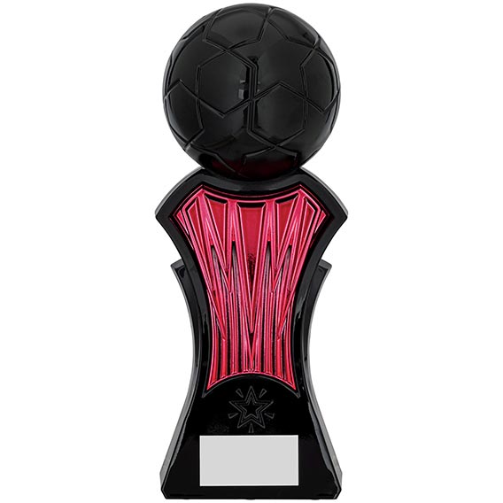 Strike Force Black Pink Football Trophy 25cm