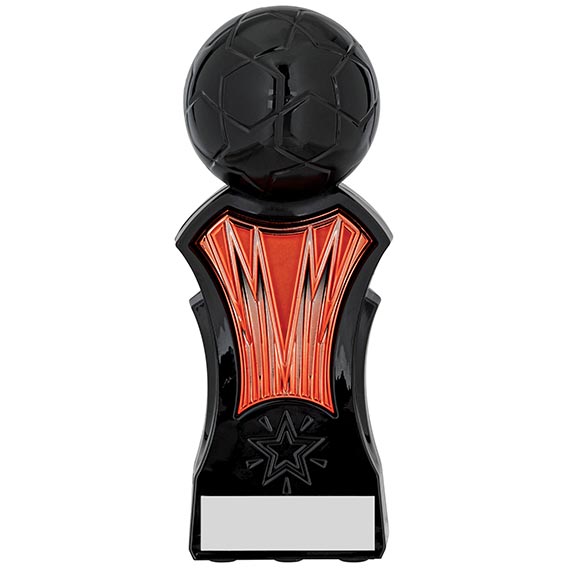 Strike Force Black Orange Football Trophy 16cm
