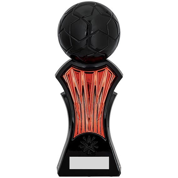 Strike Force Black Orange Football Trophy 22cm