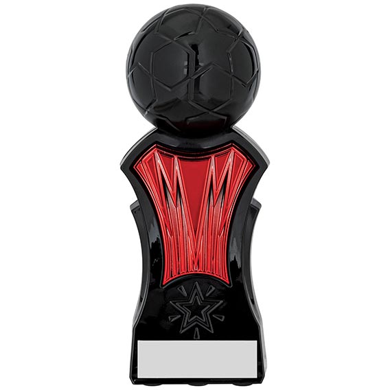 Strike Force Black Red Football Trophy 16cm
