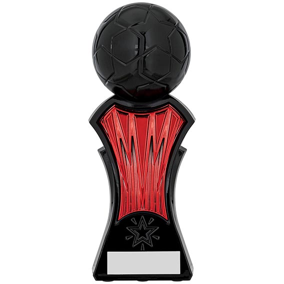 Strike Force Black Red Football Trophy 19cm