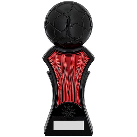 Strike Force Black Red Football Trophy 22cm