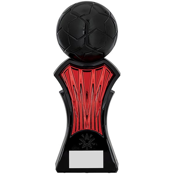 Strike Force Black Red Football Trophy 25cm