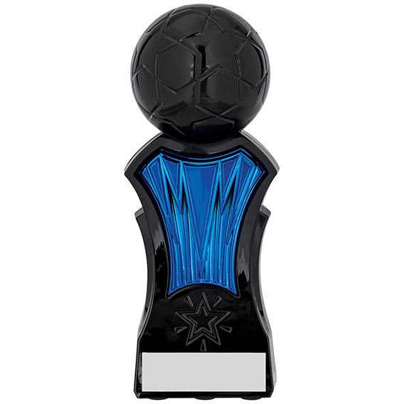 Strike Force Black Blue Football Trophy 16cm