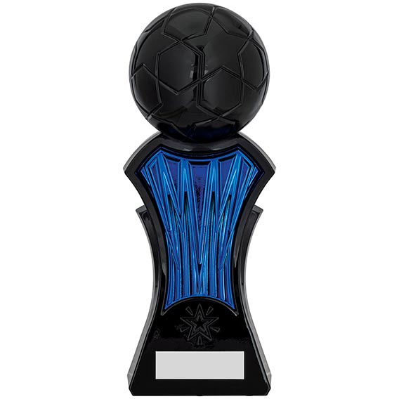 Strike Force Black Blue Football Trophy 22cm