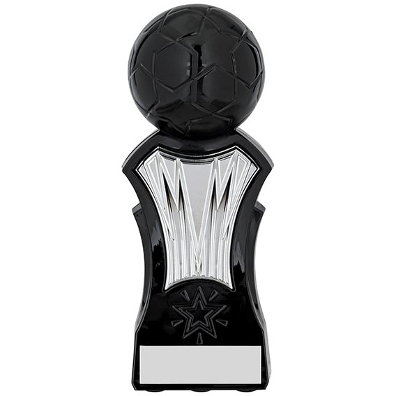 Strike Force Black Silver Football Trophy 16cm