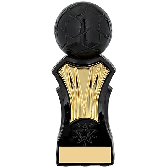 Strike Force Black Gold Football Trophy 16cm