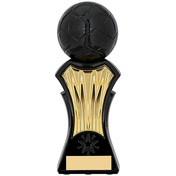 Strike Force Black Gold Football Trophy 19cm