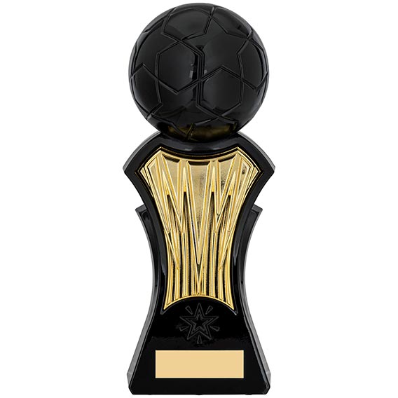 Strike Force Black Gold Football Trophy 22cm