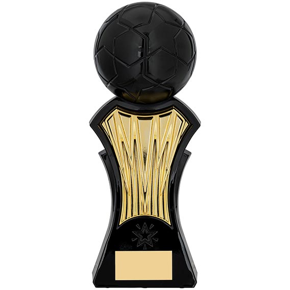 Strike Force Black Gold Football Trophy 25cm