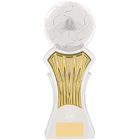 Strike Force White Gold Football Trophy 25cm