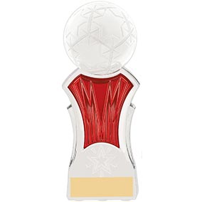 Strike Force White Red Football Trophy 16cm