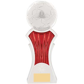 Strike Force White Red Football Trophy 25cm