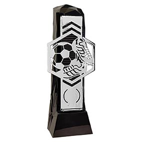 Black Silver Henge Football Hex 23cm