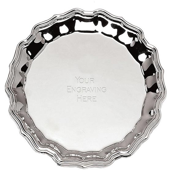 Silver Chippendale Salver  20cm