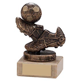 Agility Boot & Ball Football Trophy Bronze & Gold 95mm