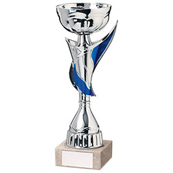 Empire Cup Silver & Blue 250mm